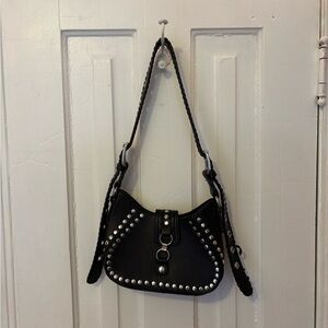 black studded purse